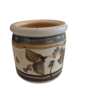 Small Handmade Art Pottery Jar/Container – Artist Signed – Earthy Tones